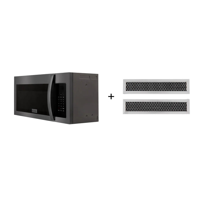 ZLINE MWO-OTRCF-30-BS 30 in. Over-the-Range Microwave, 1.5 Cu. Ft., Black Stainless Steel