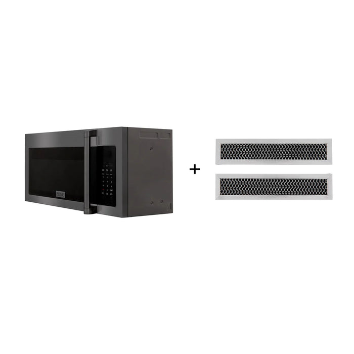 ZLINE MWO-OTRCFH-30-BS 30 in. Over-the-Range Microwave, 1.5 Cu. Ft., Black Stainless Steel