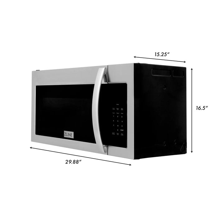 ZLINE MWO-OTRCF-30 30 in. Over-the-Range Microwave, 1.5 Cu. Ft., Stainless Steel