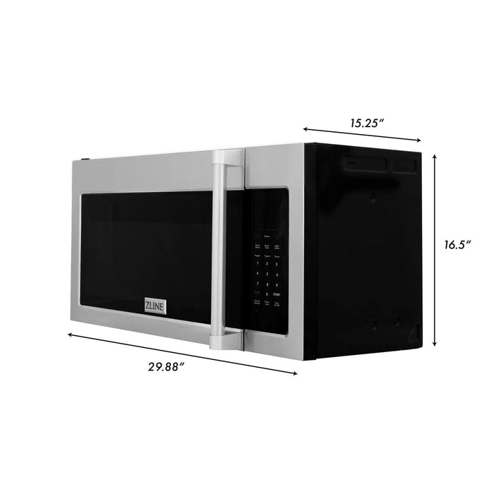 ZLINE MWO-OTRCFH-30 30 in. Over-the-Range Microwave, 1.5 Cu. Ft., Stainless Steel